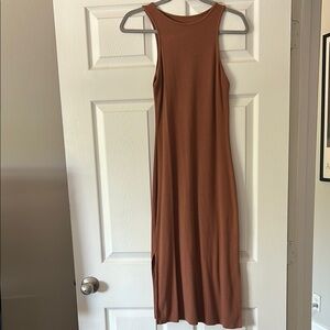 High neck midi dress